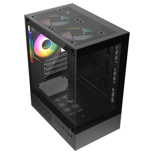CiT Celcius EBK Micro Tower Gaming Case - Black 